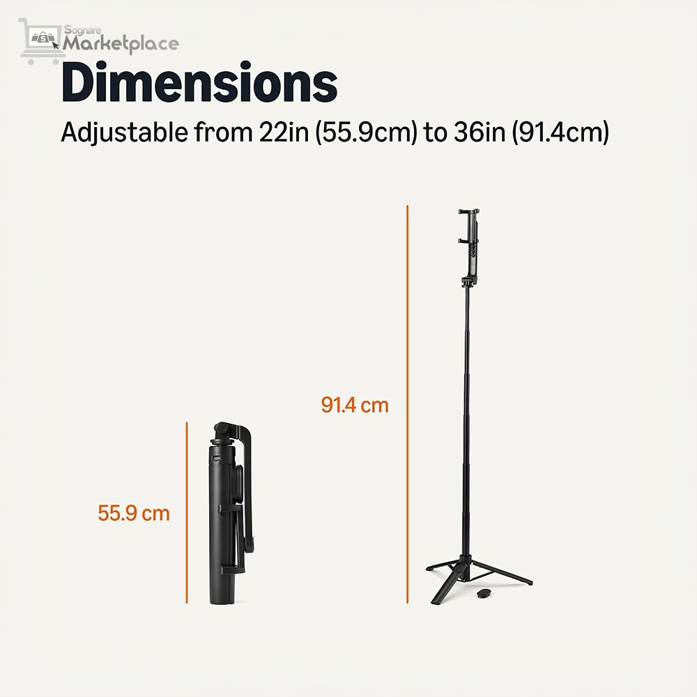 Amazon Basics 36-Inch Portable Selfie Stick & Mini Tripod