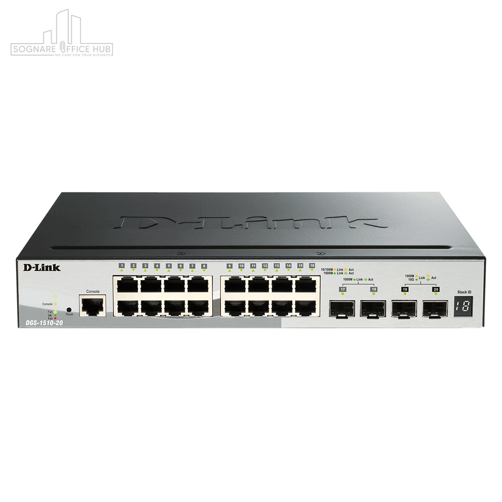 D-Link Gigabit Stackable Smart Managed Switches with 10G Uplinks - DGS-1510-20