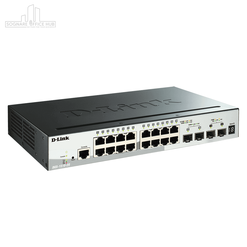D-Link Gigabit Stackable Smart Managed Switches with 10G Uplinks - DGS-1510-20