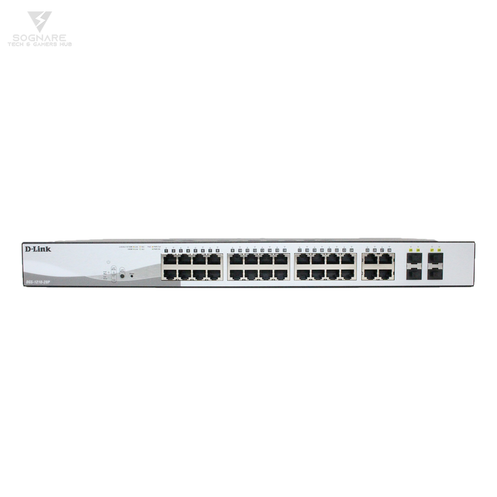 D-Link DGS-1210-28P 28-port Gigabit Smart Managed PoE (193W) Switch with 4-port Gigabit Combo Uplinks