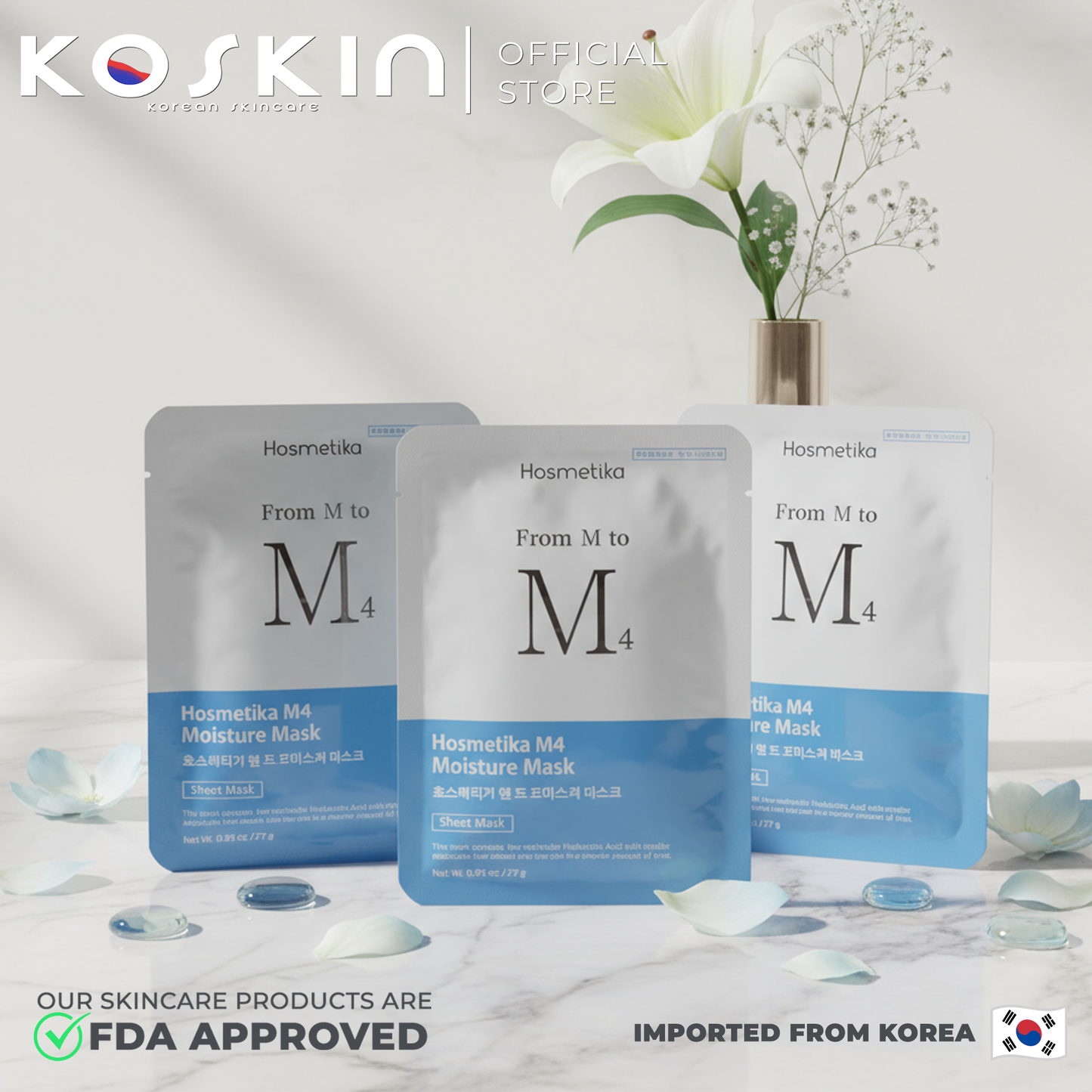 10 Sheets KoSkin Hosmetika M4 Deep Moisture Mask