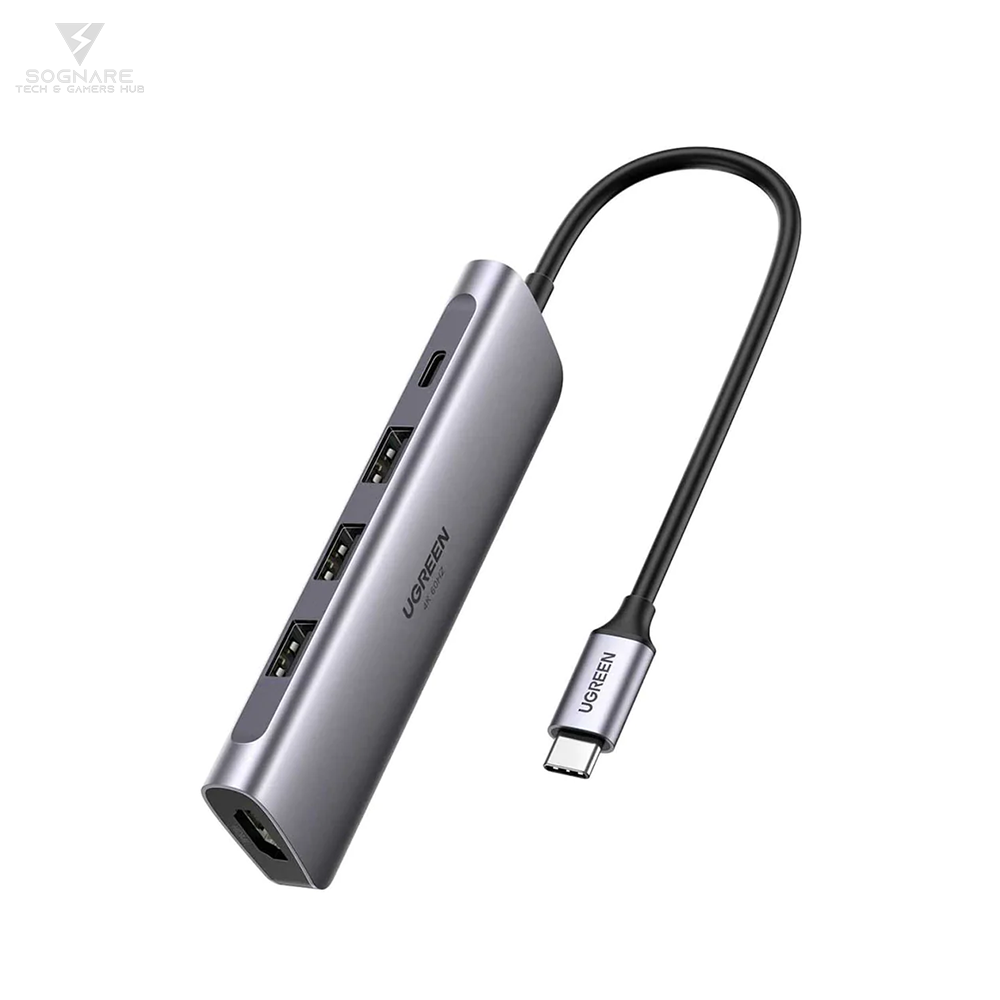 UGREEN USB-C To HDMI + USB 3.0 A (x3) + PD Power Converter (5-in-1)
