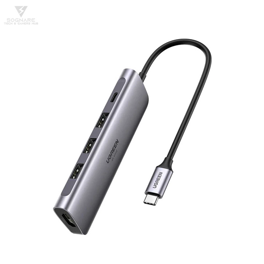 UGREEN USB-C To HDMI + USB 3.0 A (x3) + PD Power Converter (5-in-1)