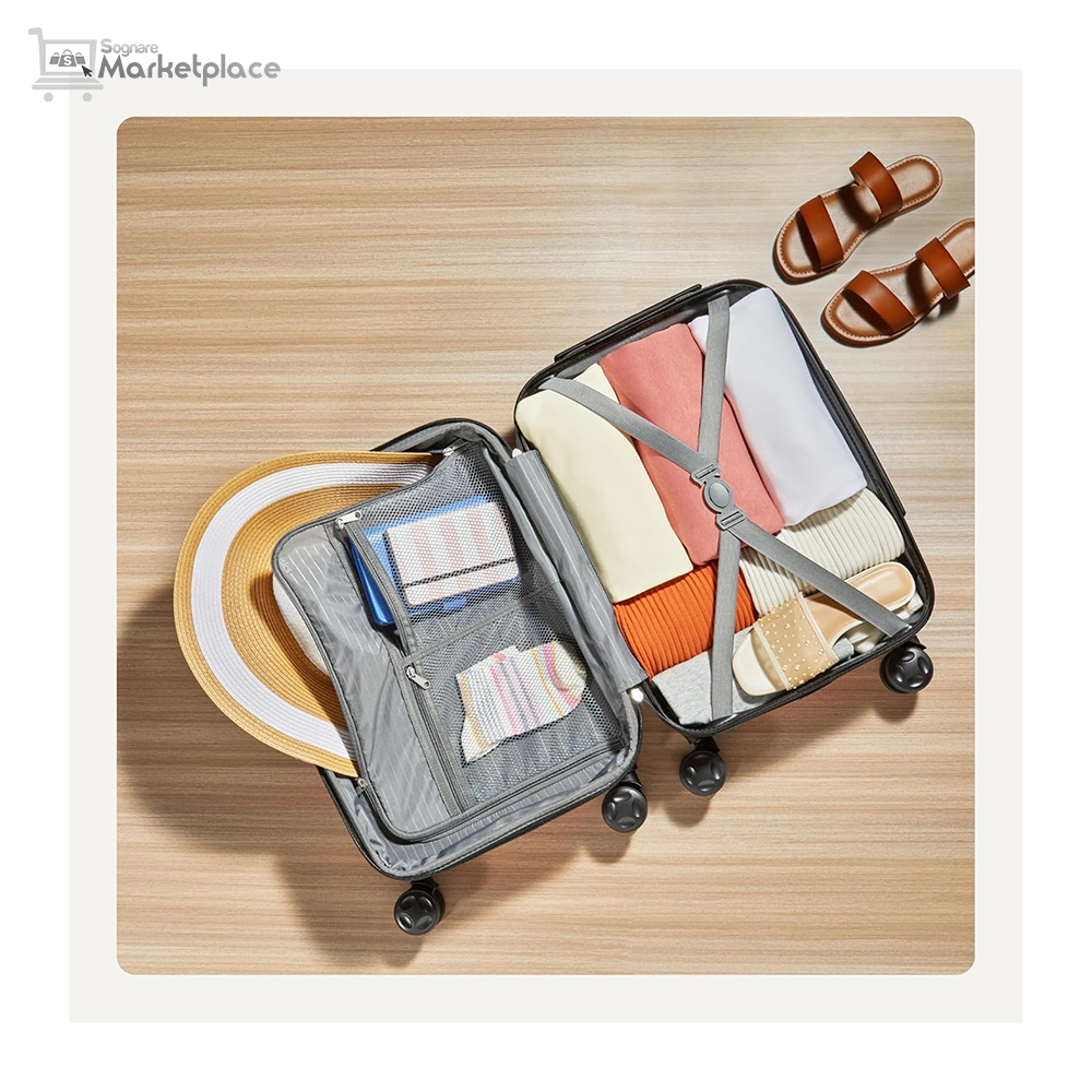 Amazon Basics 21" Hardside Carry-On Luggage with Multi-directional Wheels