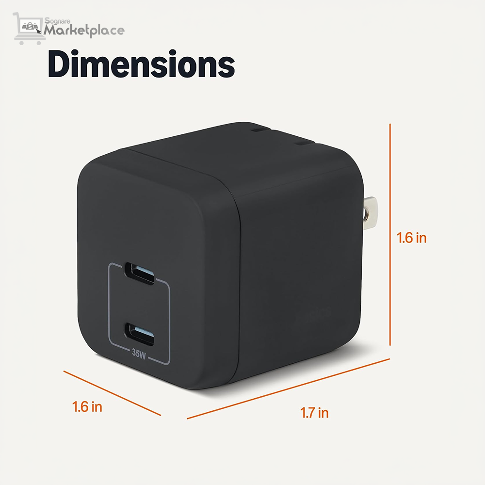 Amazon Basics 35W Fast Charging USB-C Nano GaN Wall Charger