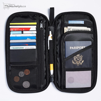 Amazon Basics RFID-blocking Passport Wallet, Passport Holder for Travel