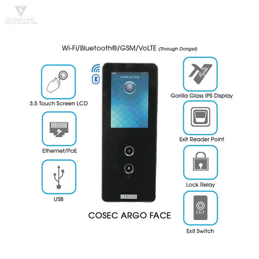 Cosec Argo Face Access Control & Time Attendance (Install & Support Incl.)