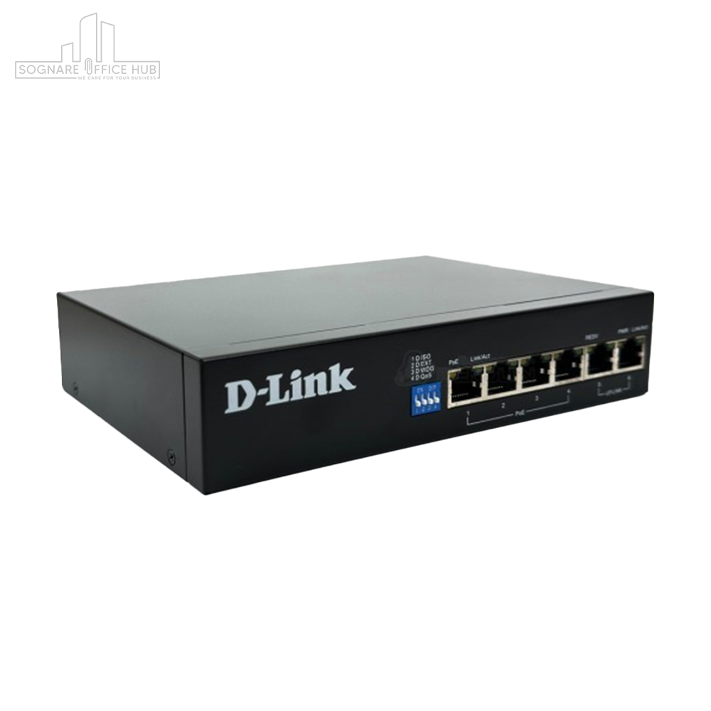 D-Link DES-F1006P-E 4+2 100Mbps 250m PoE Switch