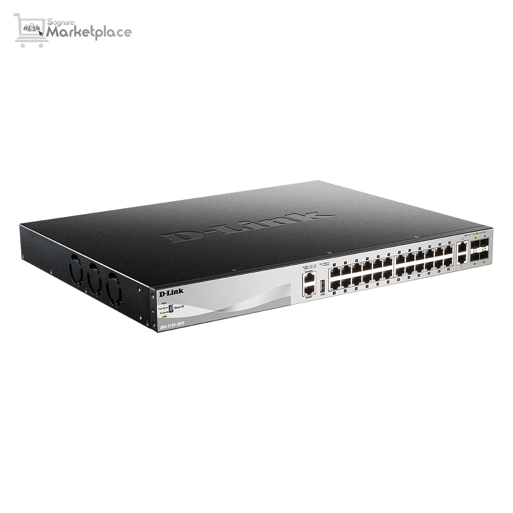 DGS-3130-30PS 30-Port Lite Layer 3 Stackable Managed PoE Switch