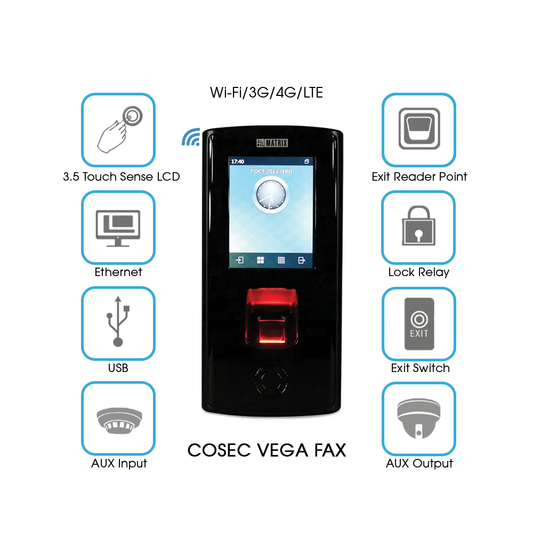 Cosec Vega Fax Access Control & Time Attendance (Install & Support Incl.)